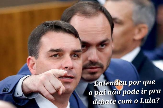 Meme Carlos Bolsonaro e Flávio Bolsonaro