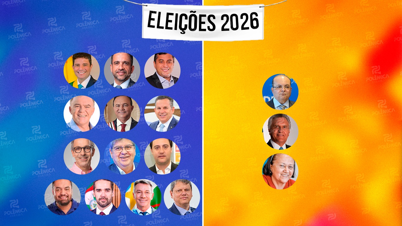GOVERNADORES CANDIDATOS: Três governantes já anunciaram que vão disputar em 2026 outros 13 podem anunciar a qualquer momento